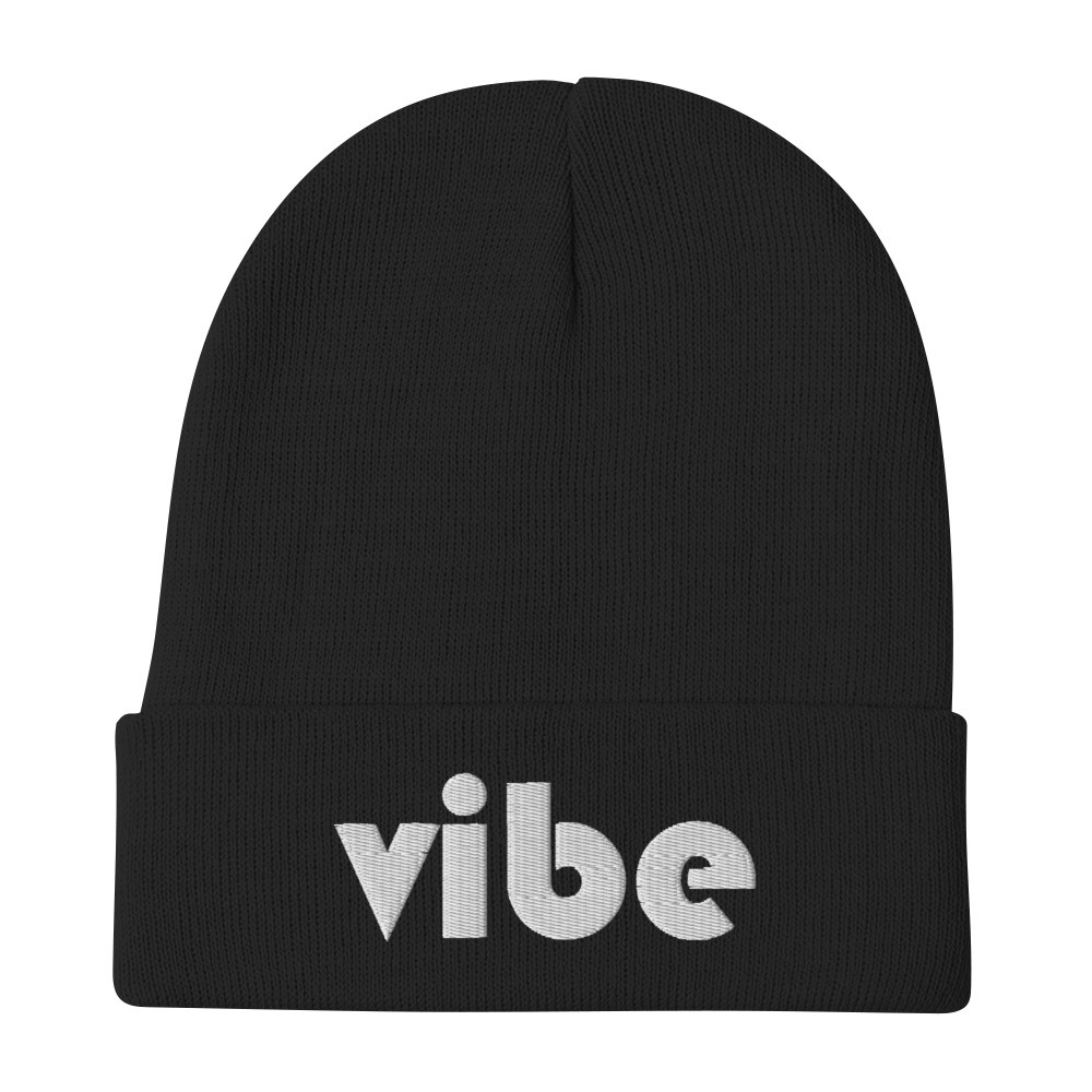 Vibe puffy embroidered Beanie