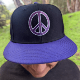 Peace Embroidered Snapback Hat