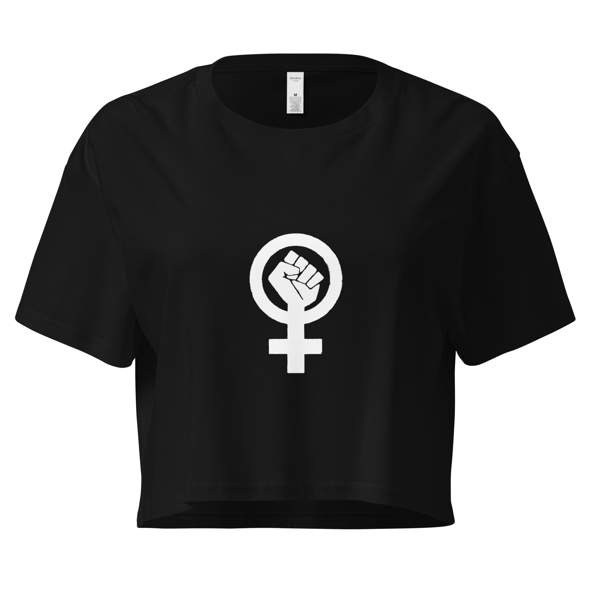 Feminist Fist Symbol women’s crop top